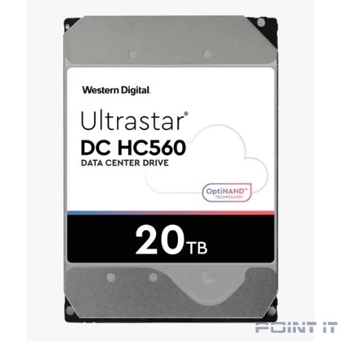 20Tb WD Ultrastar DC HC560 {SATA 6Gb/s, 7200 rpm, 512mb buffer, 3.5"} [0F38752/WUH722020BLE604]
