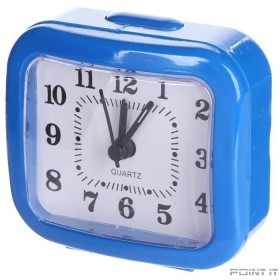 Perfeo Quartz часы-будильник &quot;PF-TC-004&quot;, прямоугольные 8*7,5 см, синие