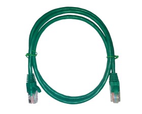 Патч-корд UTP4 cat 5e, 1,0м, ВС, LSZH, зеленый, литой коннектор NETKO Optima