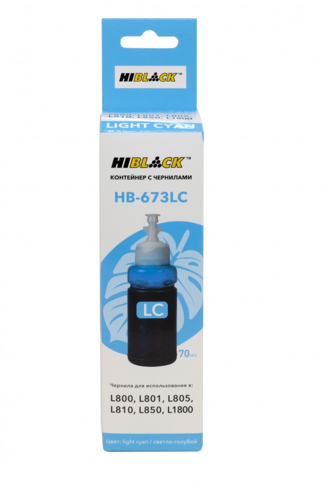 Контейнер с чернилами Hi-Black (HB-673CL) для Epson L800/L801/L810/L850, C13T67354A, CL, 70ml
