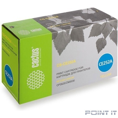 Картридж лазерный Cactus CS-CE252A желтый (7000стр.) для HP CLJ CP3525/CM3530