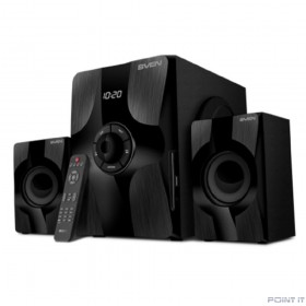 Колонки SVEN MS-315 2.1 чёрные (2x13W +  20W, Bluetooth, ПДУ, USB flash, LED-дисплей, FM-радио)