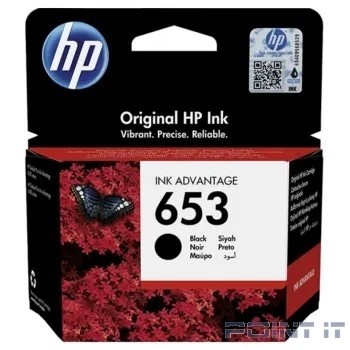 Картридж HP 653 струйный черный (360 стр)