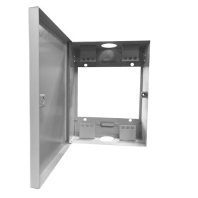 Антивандальный Шкаф 2U, распашного типа, (Ш*Г*В 255*102*333мм), 10 направляющие,  передняя дверь металл, замок, серый 