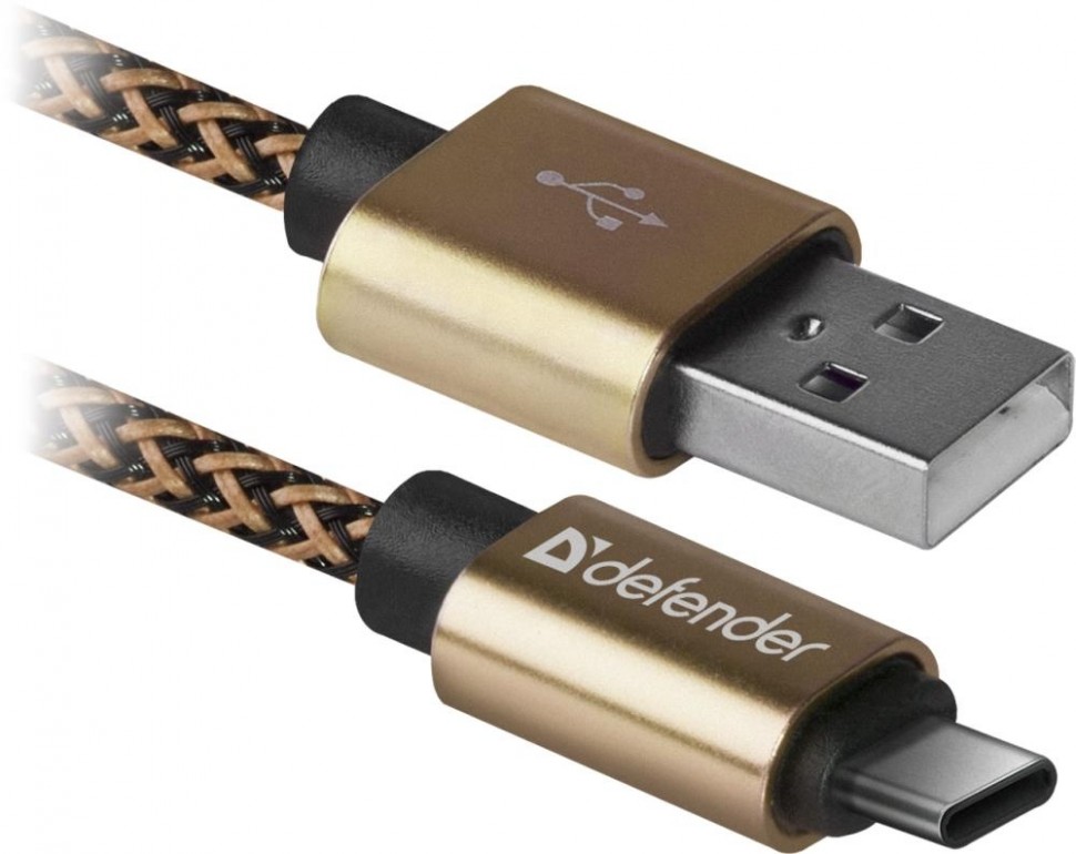 Кабель USB2.0/TYPE-C 1M GOLD USB09-03T 87812 DEFENDER