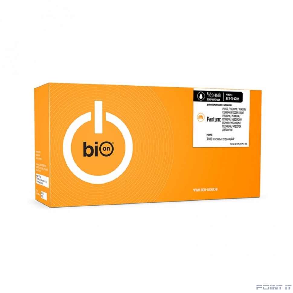 Bion BCR-TL-420H Картридж для Pantum P3010D/ P3010DW/P3300D/P3300DN/ P3300DN(RU)/ P3300DW/M7100DN/ M7100DW/M6800FDW/M7200FD/ M7200FDN/ M7200FDW/M7300FDN/M7300FDW (3000 стр.) с чипом