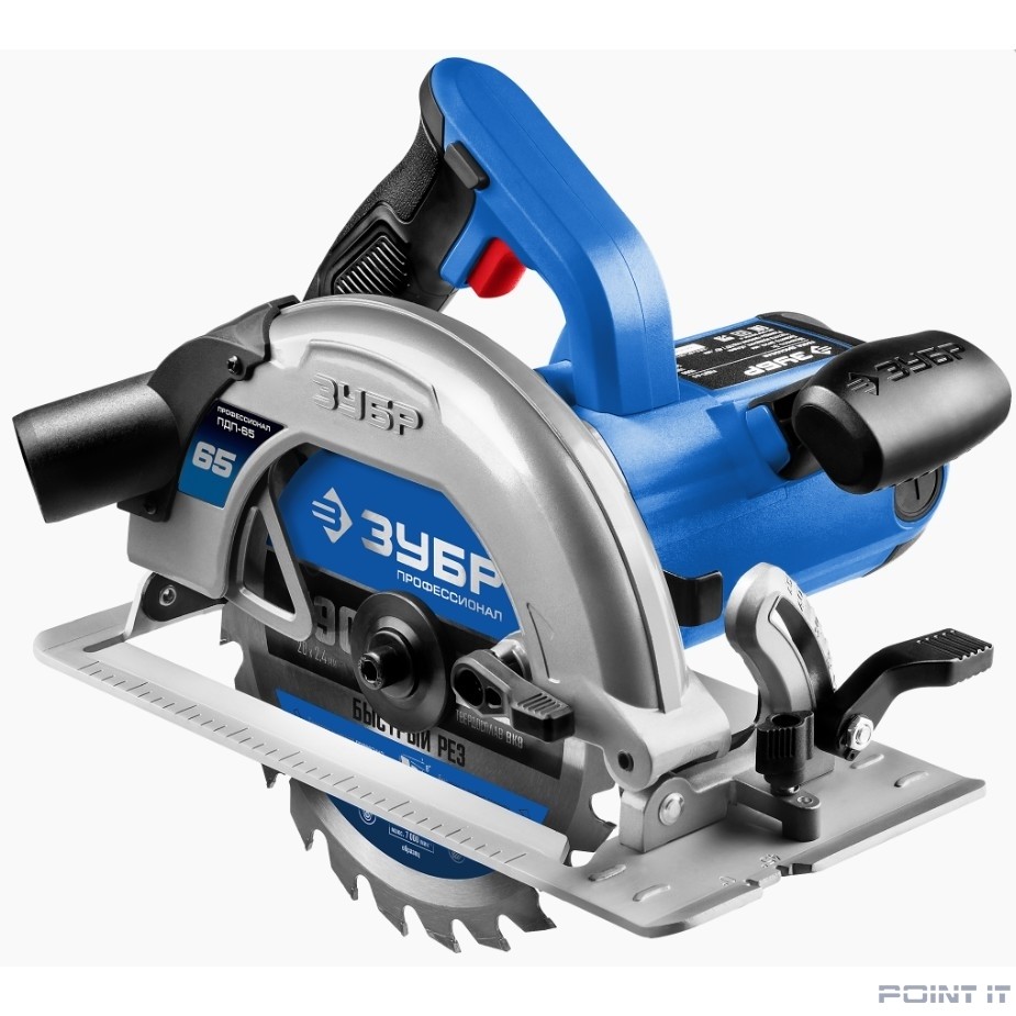 ЗУБР Пила дисковая [ПДП-65] { 90°-65 мм, диск 190 мм, 1600 Вт }