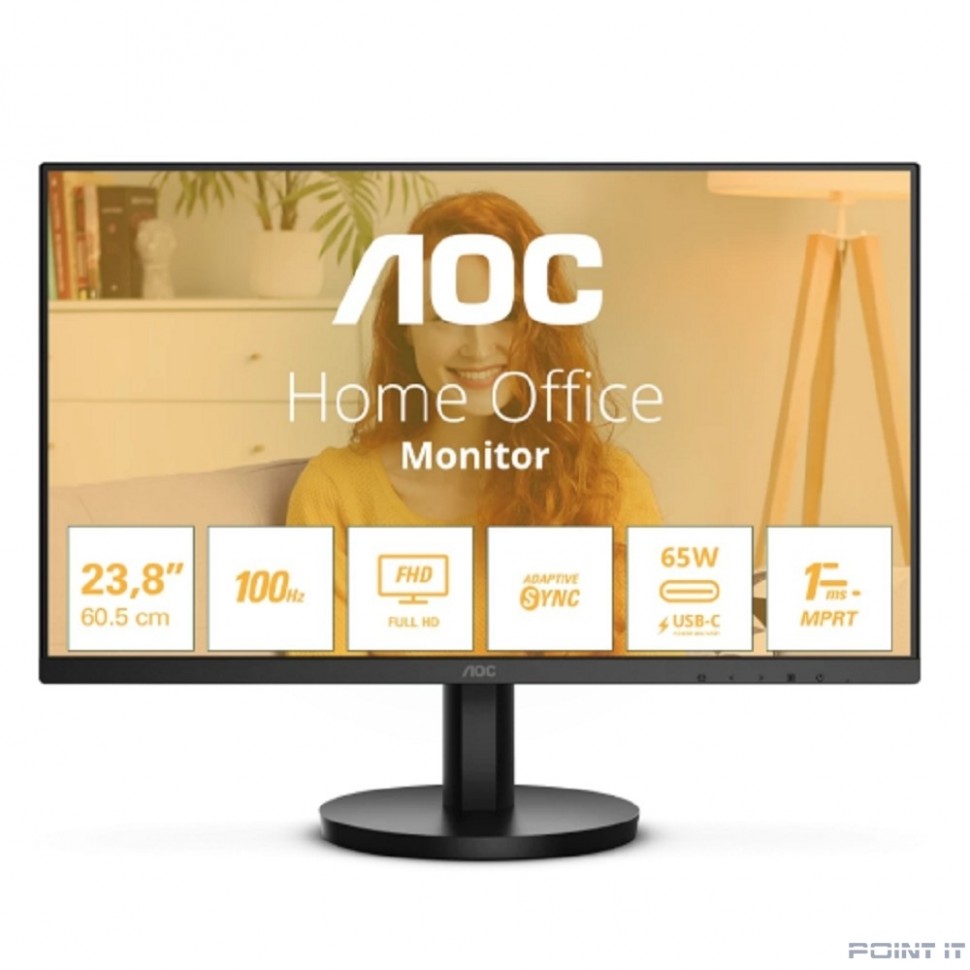 Монитор LCD AOC 23.8" 24B3CA2 черный {IPS 1920x1080 100Hz 1ms 16:9 250cd 178/178 HDMI DP M/M USB}