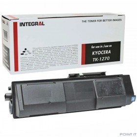 Тонер-картридж Integral TK-1270 с чипом для Kyocera Ecosys MA4000fx/ifx/x  (Европейская версия) (с чипом) . Ресурс 10к страниц. В коробке штук - 8