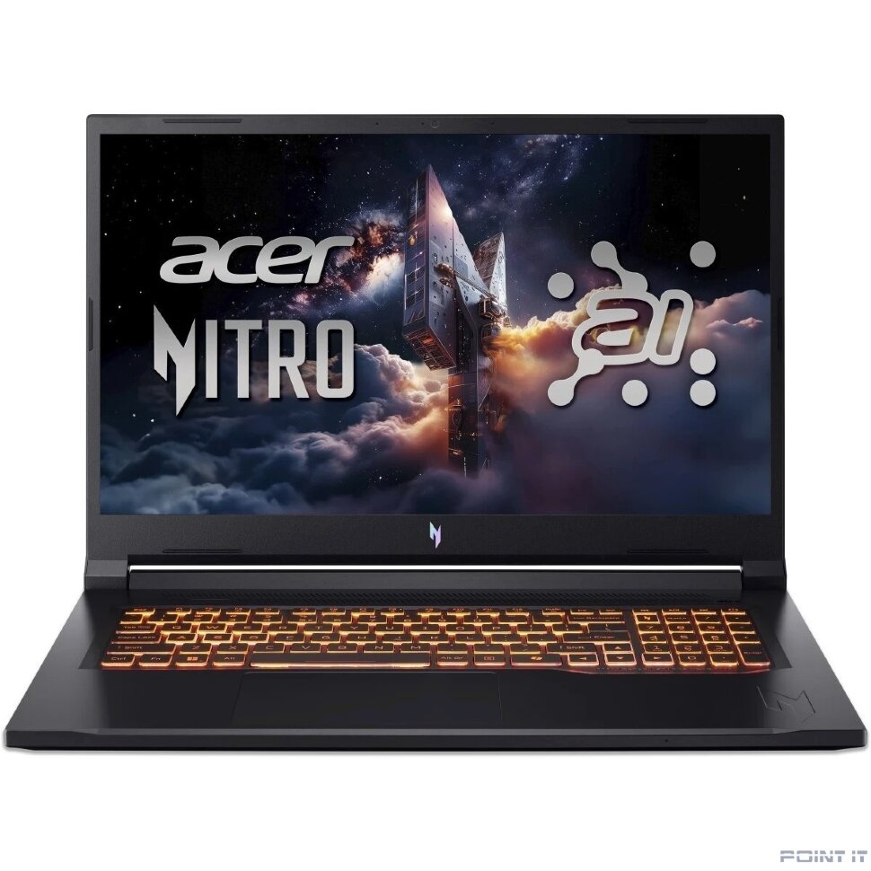 Ноутбук Acer Nitro V 17 AI ANV17-41-R0P2 [NH.QYVCD.006] Black 17.3" {FHD Ryzen 7 260/ 32Gb/ SSD1Tb/RTX 5060 8Gb/noOs}