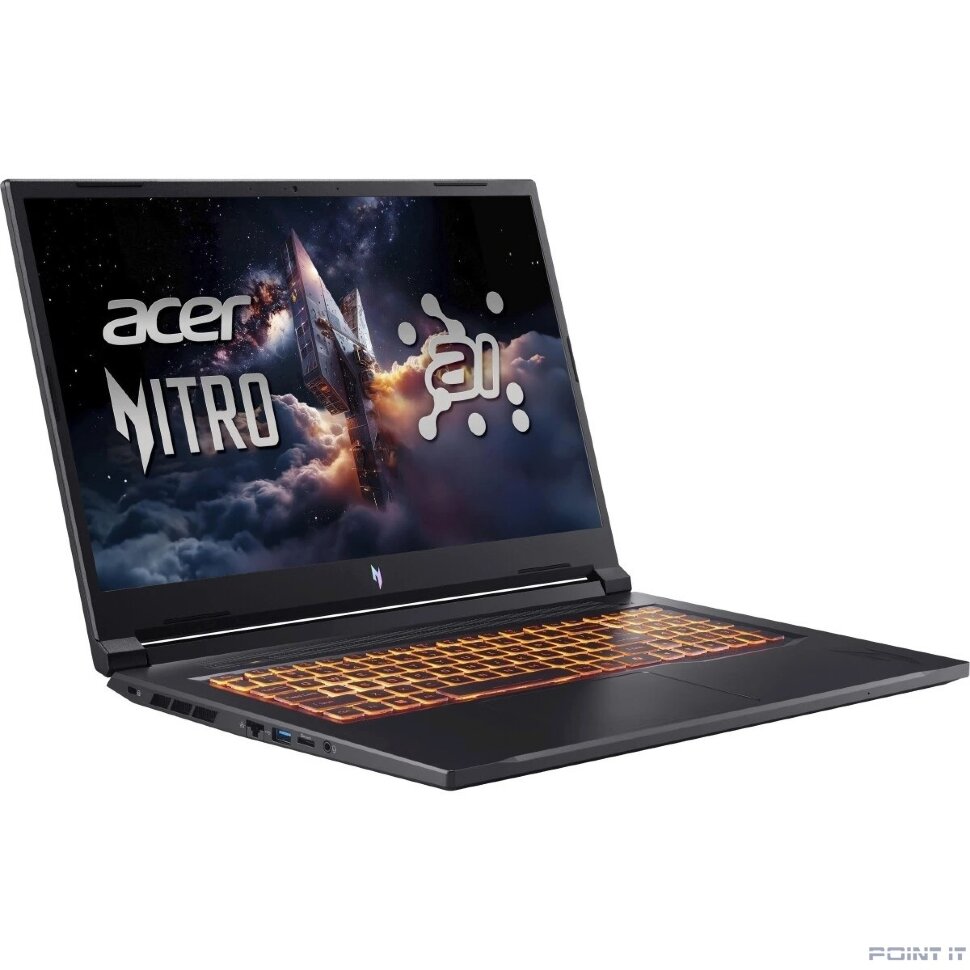 Ноутбук Acer Nitro V 17 AI ANV17-41-R0P2 [NH.QYVCD.006] Black 17.3" {FHD Ryzen 7 260/ 32Gb/ SSD1Tb/RTX 5060 8Gb/noOs}