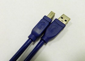 Кабель шт.USB A - шт.USB B 3.0 (1,5м), синий, блистер, Netko