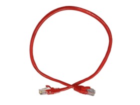 Патч-корд UTP4 cat 5e, 0,5м, ВС, LSZH, красный, литой коннектор NETKO Optima