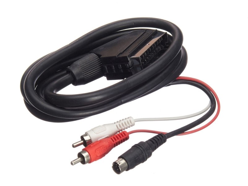 Шнур аудио-видео штекер SCART- штекер 2RCA+ штекер SVHS (1,5м) блистер, Netko