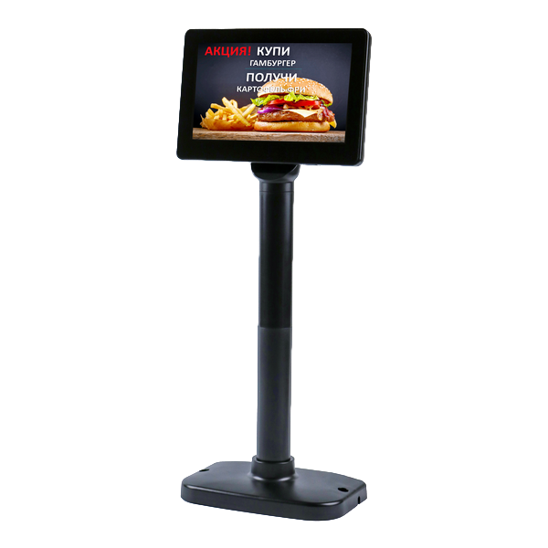 Дисплей покупателя АТОЛ PD-7000, USB, LCD 800*480, черный