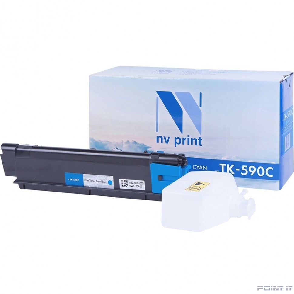 NVPrint TK-590C Тонер-картридж для Kyocera FS-C2026MFP/C2126/C2526MFP/C2626/C5250DN/P6026cdn/M6526cdn (7000k), cyan