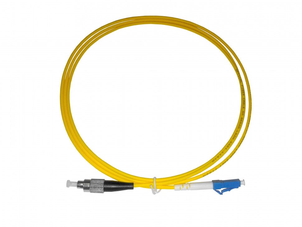 Патч-корд оптический переходной FC-LC/UPC SM Simplex 3.0мм 9/125, 1.5м, LSZH