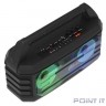 RITMIX SP-610B black {AUX, USB, microSD (MP3, WAV, WMA, APE), RGB-подсветка, эквалайзер, дисплей: LED, возможность, микрофонный вход Jack 6,3 мм, 2000 мАч, microUSB DC 5В 1A, 38*23*16 см, пластик, чер