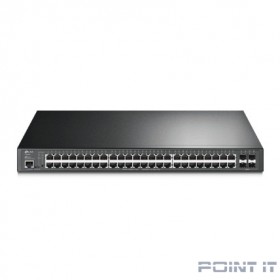 TP-Link SG3452P Управляемый коммутатор JetStream уровня 2+ с 48 гигабитными портами PoE+ и 4 портами SFP