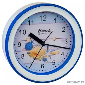 Perfeo Quartz часы-будильник &quot;PF-TC-009&quot;, круглые диам. 15,3 см, подвес на стену, ракушка