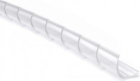 Лента спиральная монтажная пластиковая d12мм (бандаж для кабеля), Netko, 10м