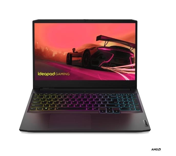 Ноутбук LENOVO IdeaPad Gaming 3 15ACH6 15.6" 1920x1080/AMD Ryzen 5 5500H/RAM 16Гб/SSD 512Гб/NVIDIA GeForce RTX 2050 4Гб/ENG|RUS/без ОС черный 2.25 кг 82K2027ARM