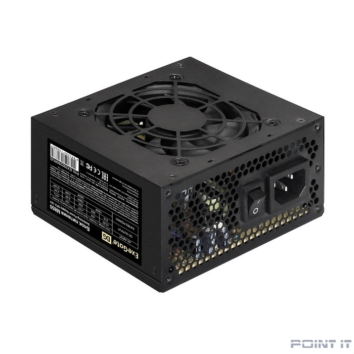 Exegate EX292285RUS Блок питания 850W ExeGate M850 (SFX, APFC, КПД 87% (80 PLUS Silver), 8cm fan, 24pin, (4+4)pin, 2xPCI-E, 3xSATA, 2xIDE, black)