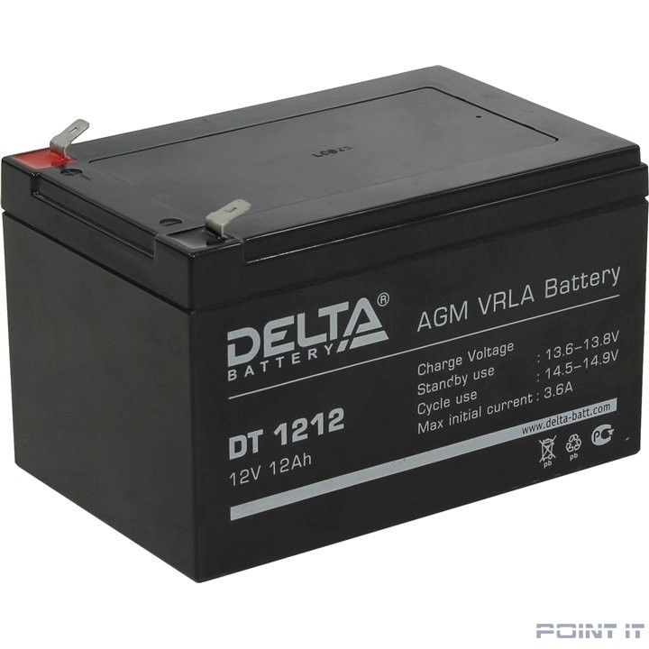 Delta DT 1212 (12 А\ч, 12В) свинцово- кислотный аккумулятор