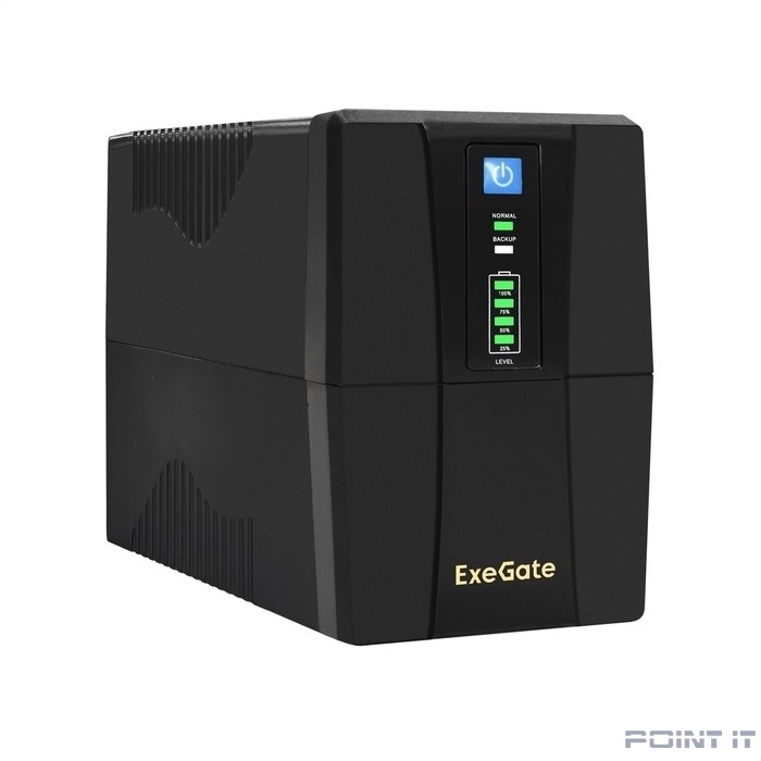 Exegate EX292786RUS ИБП ExeGate Power Back BNB-1000.LED.AVR.2SH.RJ.USB <1000VA/550W,LED, AVR, 2*Schuko, RJ45/11,USB, Black>