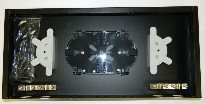 Корпус кросса оптического в стойку 19" 24 FC порта Simplex, 1U, сплайс кассета, металлический, "L", O-тип