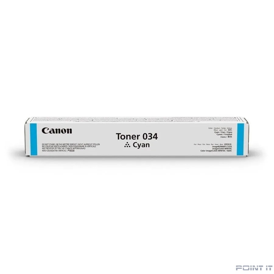 Canon 034C тонер-картридж для iR C1225/iF. Голубой. 7300 страниц. [9453B001] (CX)