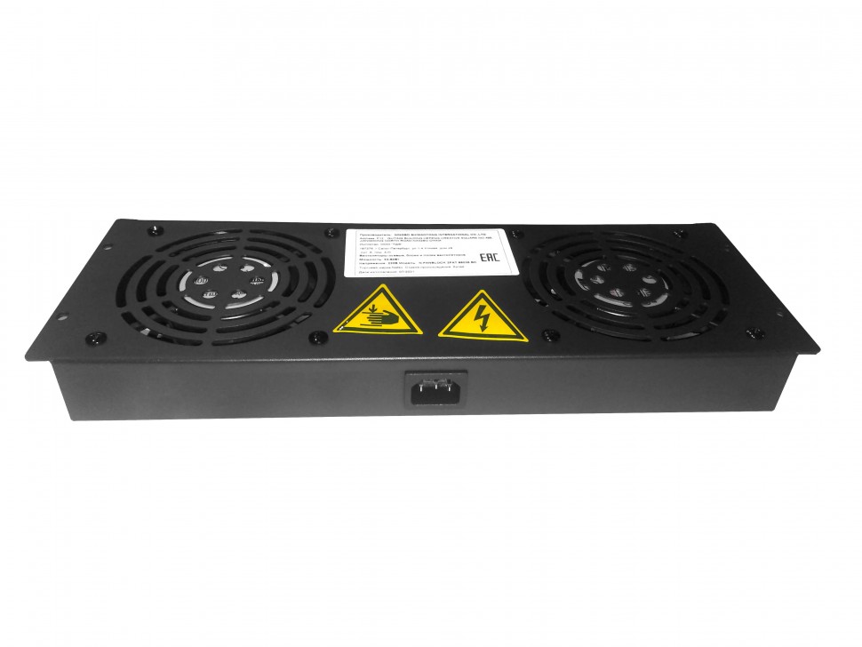 Блок вентиляторов 2 шт для серий Expert, Optima глубиной 600/800/1000 с кабелем, термостатом Netko, черныйА