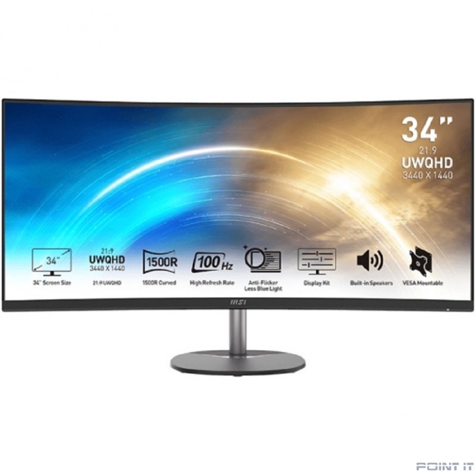 Монитор MSI PRO 34" MP341CQ {VA Curved 3440x1440 100Hz 1ms 178/178 300cd 3000:1 2xHDMI DisplayPort MM}