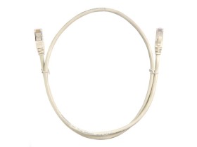Патч-корд FTP4 cat.6, 1.0м, литой коннектор, серый, Netko CKC