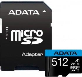 Карта памяти MICRO SDXC 512GB AUSDX512GUICL10A1-RA1 ADATA