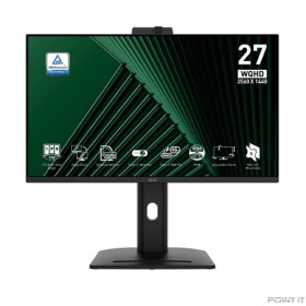 Монитор MSI PRO 27&quot; MP275QPDG {IPS 2560x1440 100Hz 1ms 1300:1 250cd178/178 2xHDMI DisplayPort USB-C 4xUSB RJ-45 Speaker WebCam HAS Pivot} [9S6-3PC8CM-005]