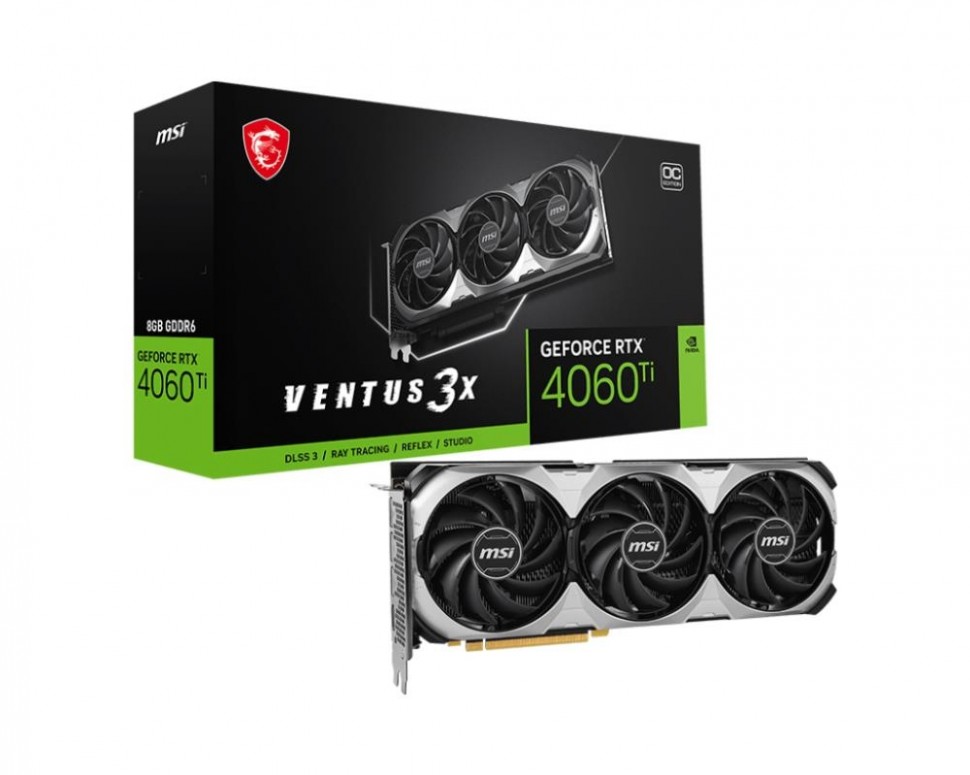 Видеокарта PCIE16 RTX4060 8GB RTX 4060 VENTUS 3X 8G OC MSI