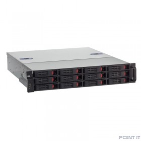 Exegate EX281295RUS Серверный корпус ExeGate Pro 2U550-HS12 &lt;RM 19&quot;, высота 2U, глубина 550, БП 1U-600ADS,12xHotSwap, USB&gt;