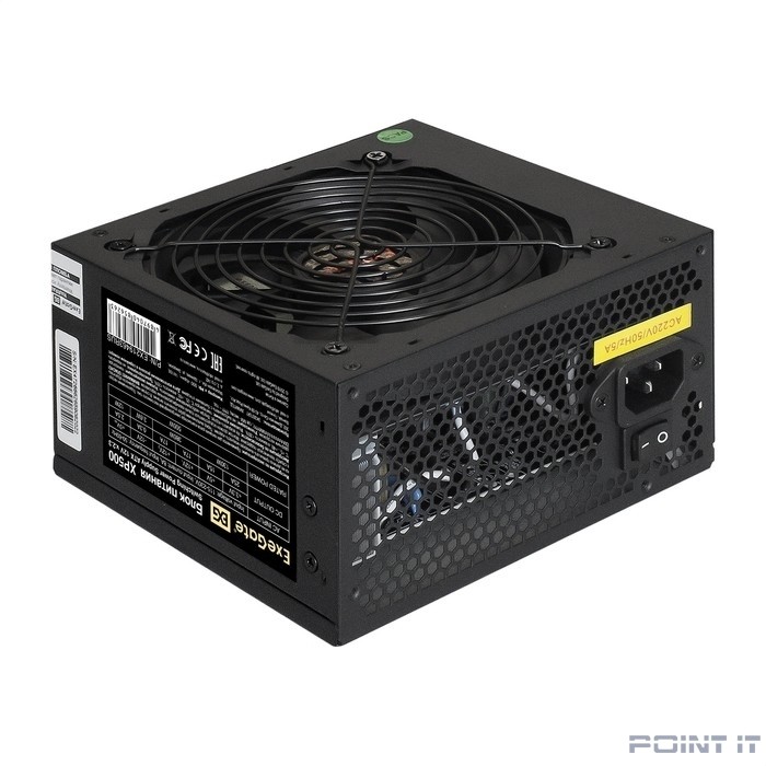 EXEGATE EX219463RUS-PC Блок питания 500W Exegate XP500 ATX 12cm fan + кабель (EX219463RUS-PC)