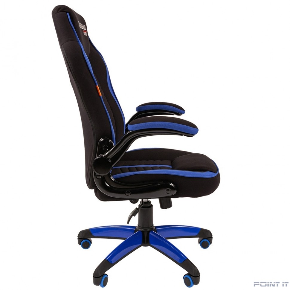 Кресло Chairman game 19 Россия ткань черн./синий (7060631)