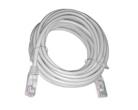 Патч-корд UTP4 cat.5е, 5.0м, CCA, LSZH, серый, литой коннектор NETKO Optima