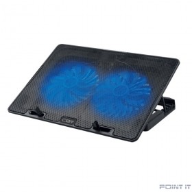 CBR CLP 15502, Подставка для ноутбука до 15,6&quot;, 355x255x30 мм, с охлаждением, 2xUSB, вентиляторы 2х125 мм, 50 CFM, LED-подсветка, материал металл/пластик