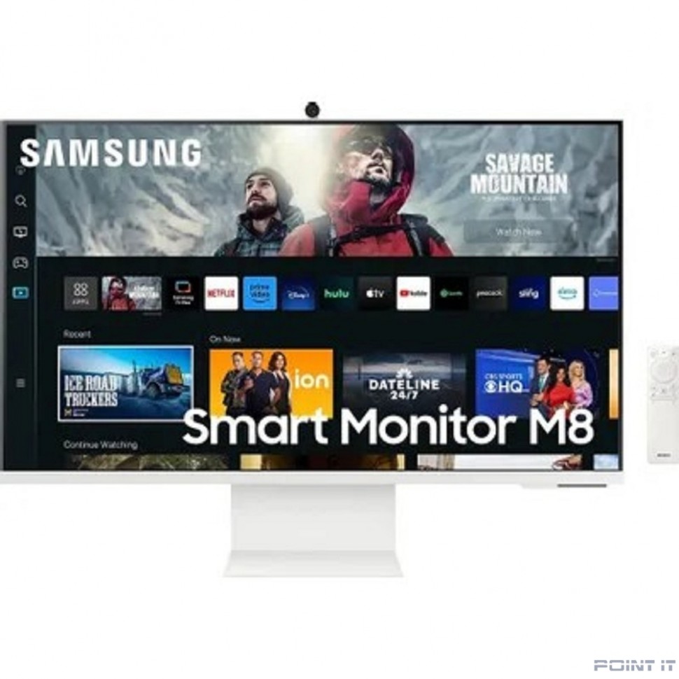 Монитор LCD Samsung 31.5" S32CM801UI M8 белый {VA 3840x2160 60Hz 4ms 3000:1 178/178 HDMI USB USB-C MM Webcam BT5.2 VESA} [LS32CM801UIXCI]