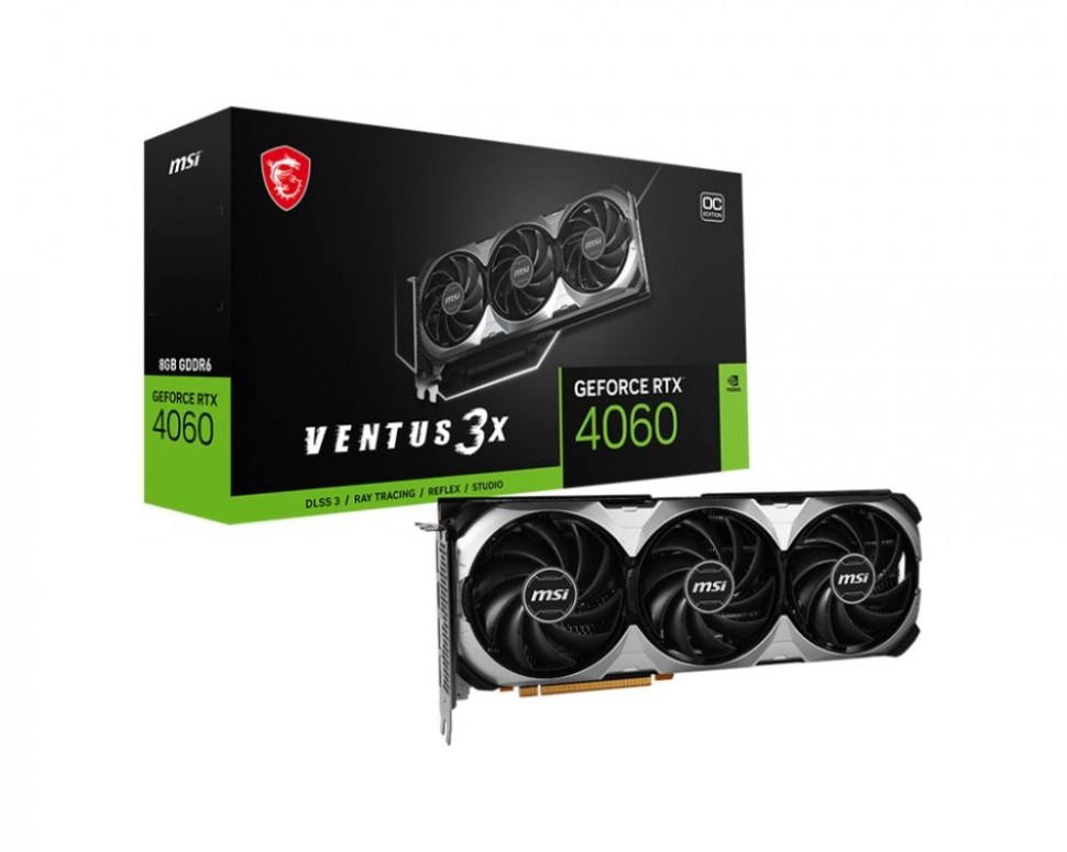 Видеокарта PCIE16 RTX4060 8GB RTX 4060 VENTUS 3X 8G MSI