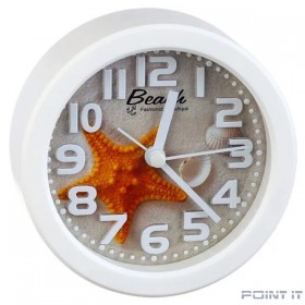 Perfeo Quartz часы-будильник &quot;PF-TC-013&quot;, круглые диам. 10,5 см, звезда