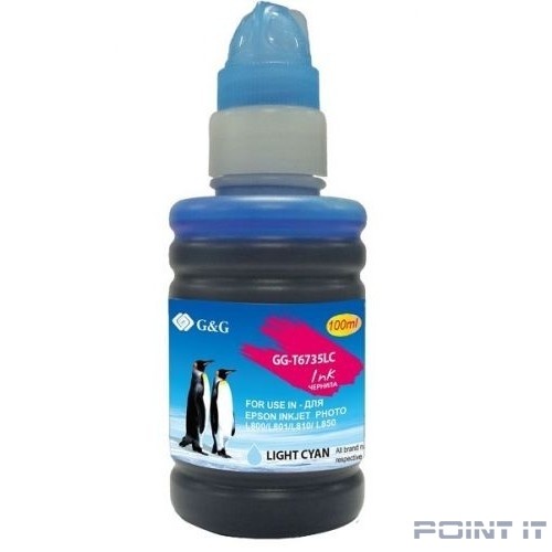Чернила G&G GG-T6735LC светло-голубой100мл для Epson L800, L805, L810, L850