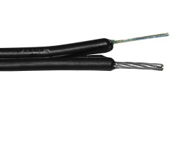 Кабель волоконно-оптический 8 (SМ - 9/125), тип ОПЦ, наружный с тросом, 9 кН, PE, черный