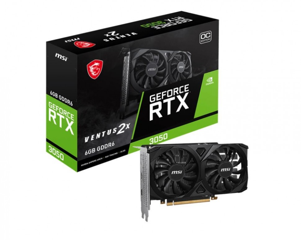 Видеокарта PCIE16 RTX3050 6GB RTX 3050 VENTUS 2X 6G OC MSI