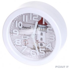 Perfeo Quartz часы-будильник &quot;PF-TC-013&quot;, круглые диам. 10,5 см, маяк