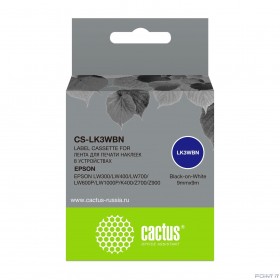 Картридж ленточный Cactus CS-LK3WBN черный для Epson LW300/LW400/LW700/LW600P/LW1000P